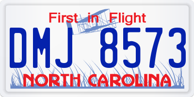 NC license plate DMJ8573