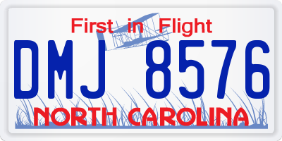 NC license plate DMJ8576