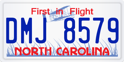 NC license plate DMJ8579