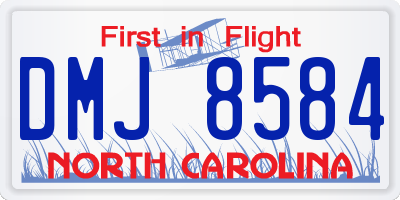 NC license plate DMJ8584