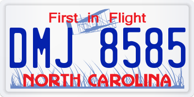 NC license plate DMJ8585