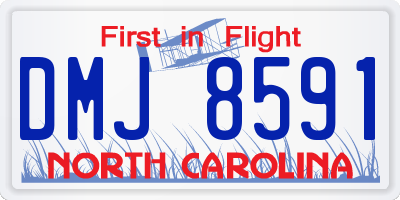 NC license plate DMJ8591