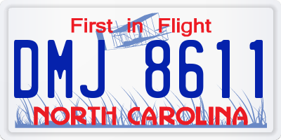 NC license plate DMJ8611