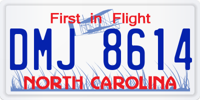 NC license plate DMJ8614