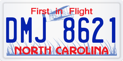 NC license plate DMJ8621