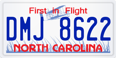 NC license plate DMJ8622