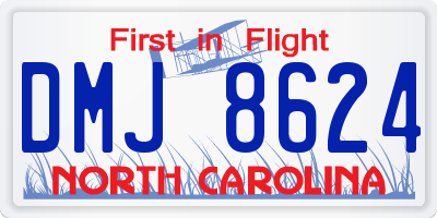 NC license plate DMJ8624