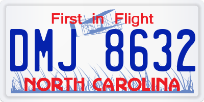 NC license plate DMJ8632