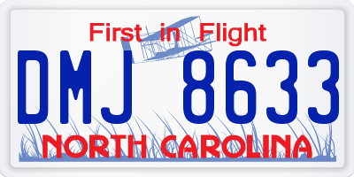 NC license plate DMJ8633