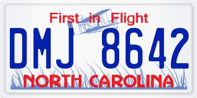 NC license plate DMJ8642