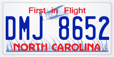 NC license plate DMJ8652