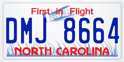 NC license plate DMJ8664