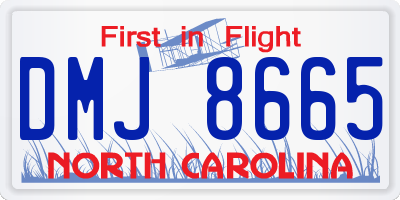 NC license plate DMJ8665