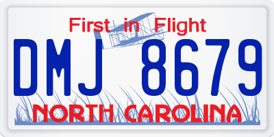 NC license plate DMJ8679