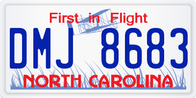 NC license plate DMJ8683