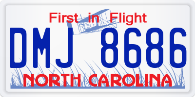 NC license plate DMJ8686