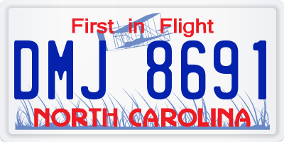 NC license plate DMJ8691