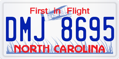 NC license plate DMJ8695