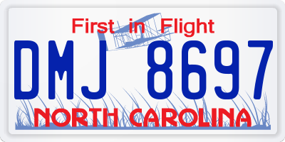 NC license plate DMJ8697