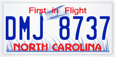 NC license plate DMJ8737