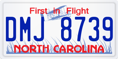 NC license plate DMJ8739