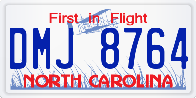NC license plate DMJ8764