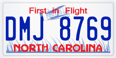 NC license plate DMJ8769