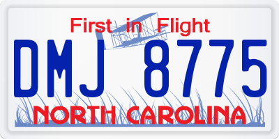 NC license plate DMJ8775