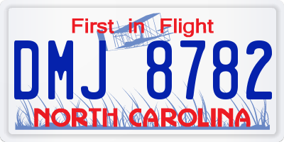 NC license plate DMJ8782
