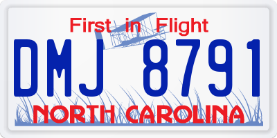 NC license plate DMJ8791