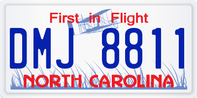 NC license plate DMJ8811