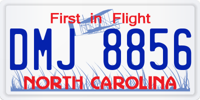 NC license plate DMJ8856