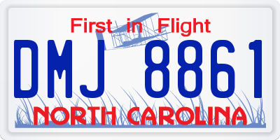 NC license plate DMJ8861