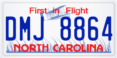 NC license plate DMJ8864