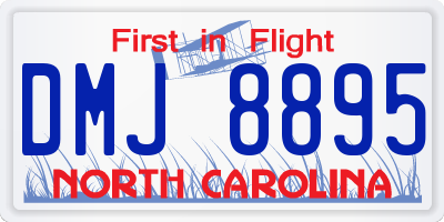 NC license plate DMJ8895