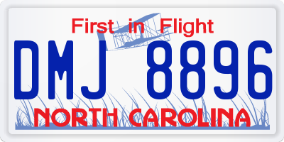 NC license plate DMJ8896