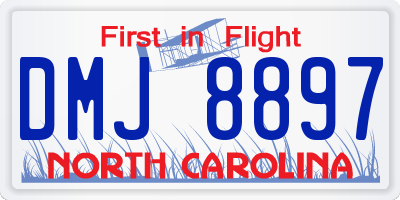 NC license plate DMJ8897
