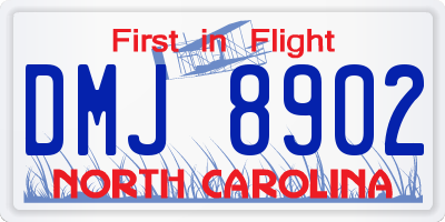 NC license plate DMJ8902