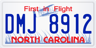 NC license plate DMJ8912