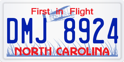 NC license plate DMJ8924