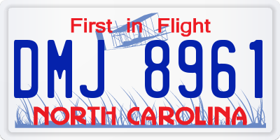 NC license plate DMJ8961