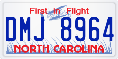 NC license plate DMJ8964