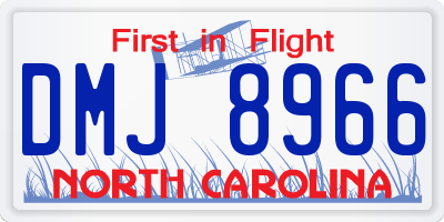 NC license plate DMJ8966
