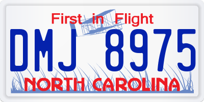 NC license plate DMJ8975