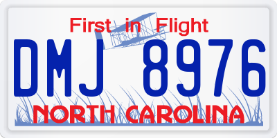 NC license plate DMJ8976