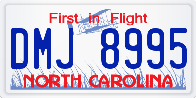 NC license plate DMJ8995