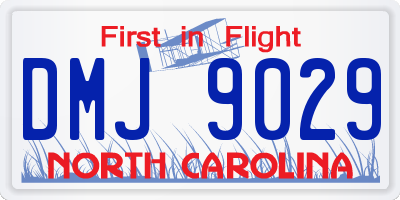 NC license plate DMJ9029