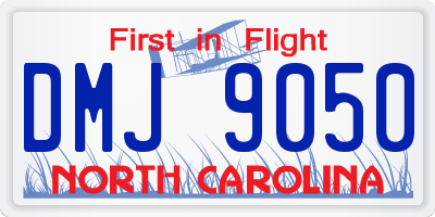 NC license plate DMJ9050