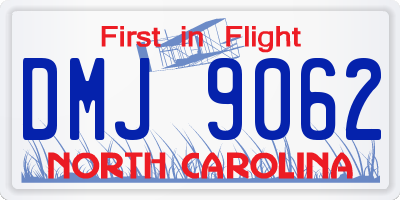 NC license plate DMJ9062