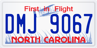 NC license plate DMJ9067